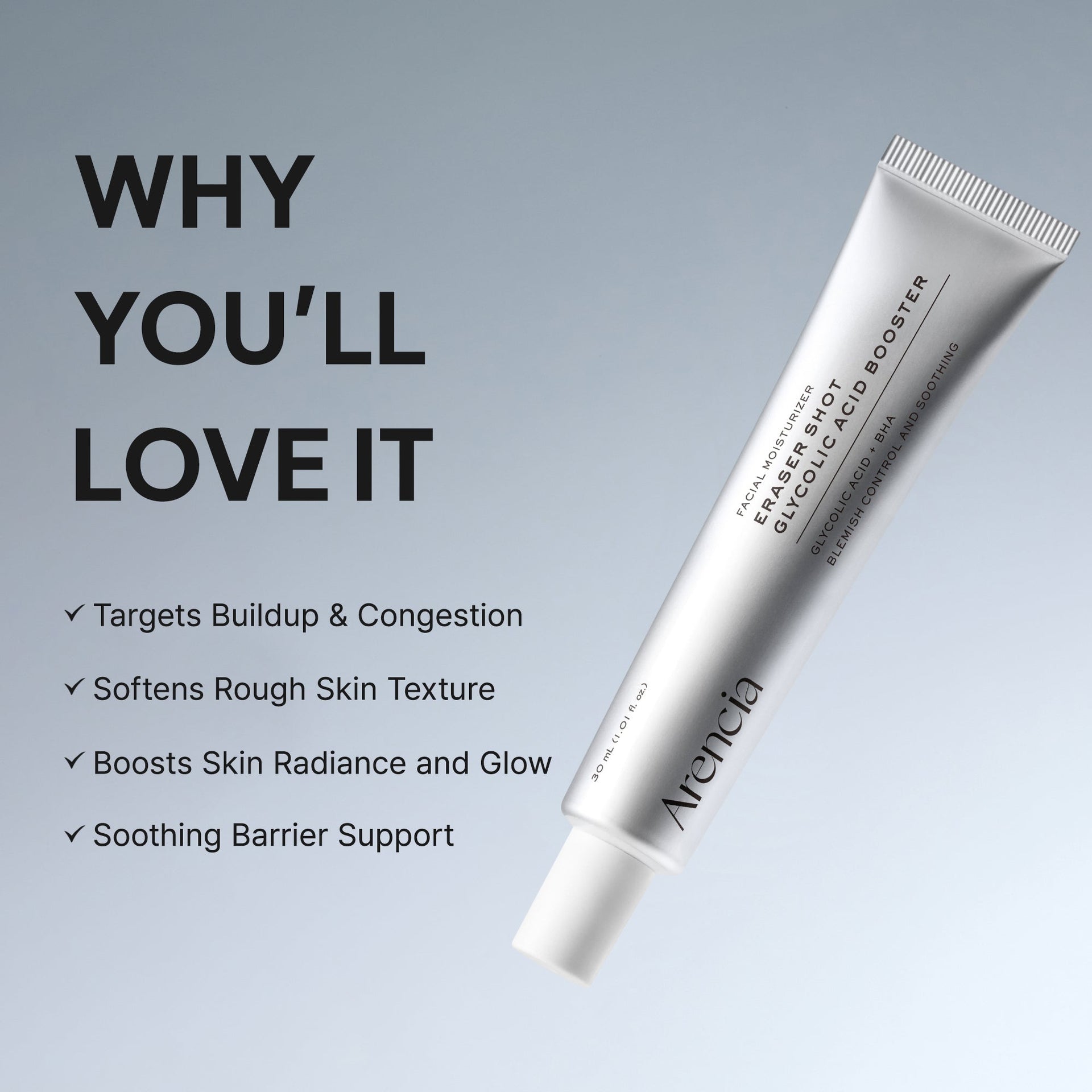 Eraser Shot Glycolic Acid Booster ingredients and results