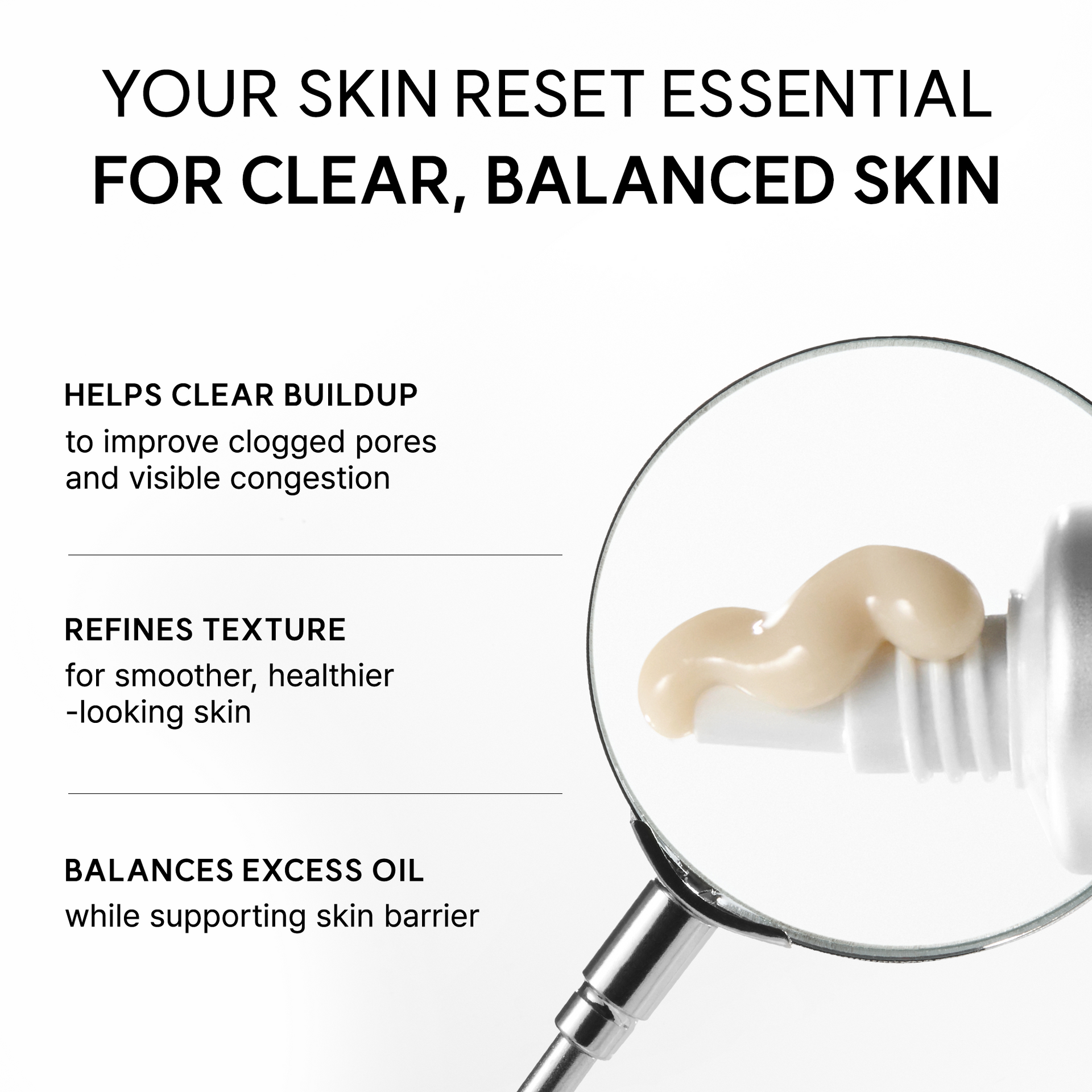 Eraser Shot Glycolic Acid Booster before and after skin texture