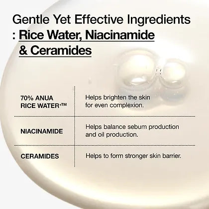 Anua - Rice 70 +Ceramide Glow Milky Toner for Glass Skin