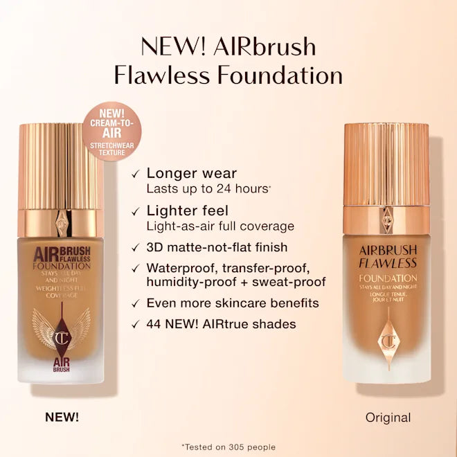 Charlotte Tilbury Airbrush Foundation features – buildable light coverage