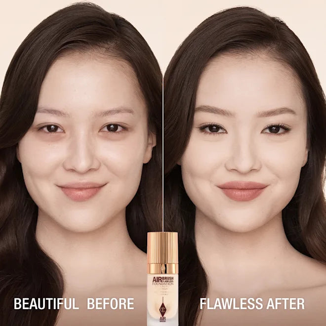 Charlotte Tilbury Airbrush Foundation result – skin-like natural finish