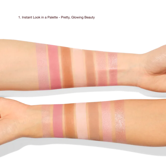 Charlotte Tilbury Hollywood Instant Look palette shades – warm neutral tones