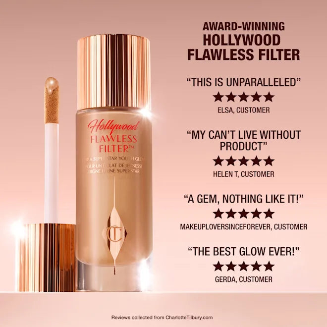 Charlotte Tilbury Flawless Filter shades – luminous skin tint for all skin tones