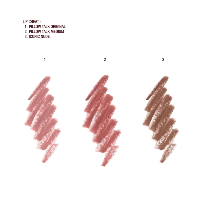 Charlotte Tilbury Mini Lip Liner Trio shades – pink nude brown liner set