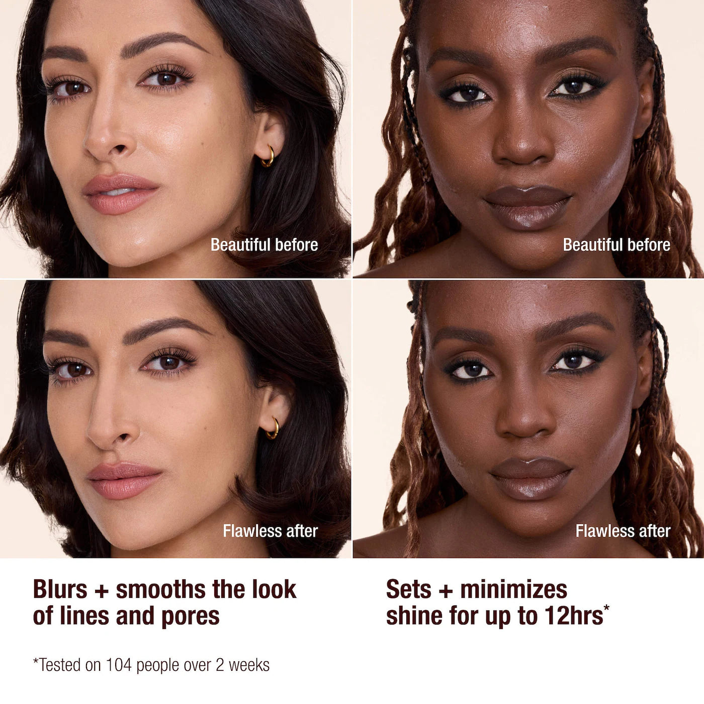 Charlotte Tilbury Mini Airbrush Setting Powder result – smooth flawless skin