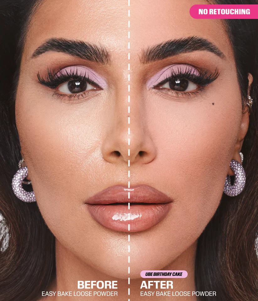 Huda Beauty Easy Bake Powder result – airbrushed matte finish