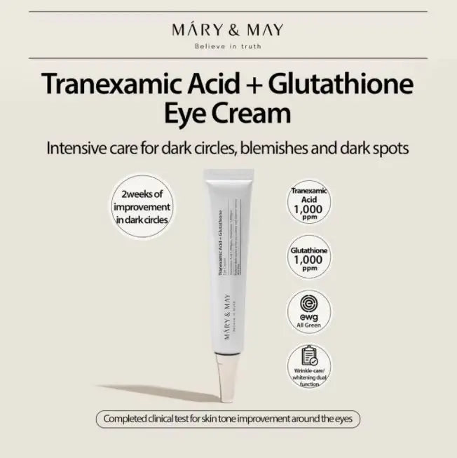 Mary & May Tranexamic Acid + Glutathione Eye Cream 12g