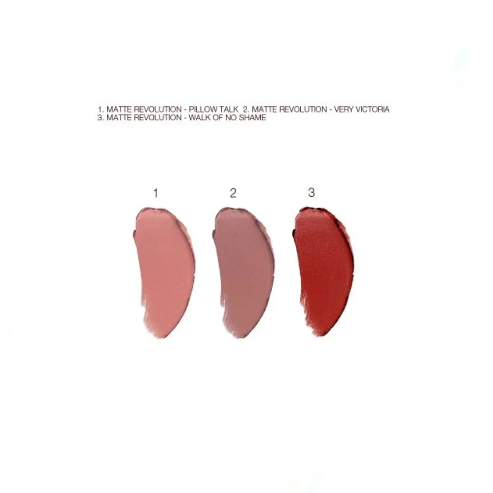 Charlotte Tilbury Mini Lip Wardrobe shades – Pillow Talk red pink nude trio