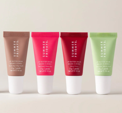 Summer Fridays Lip Butter Balm Minis – 4-Piece Travel Set