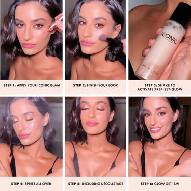 ICONIC London Prep Set Glow spray on face – hydrating glow mist makeup prep Pakistan