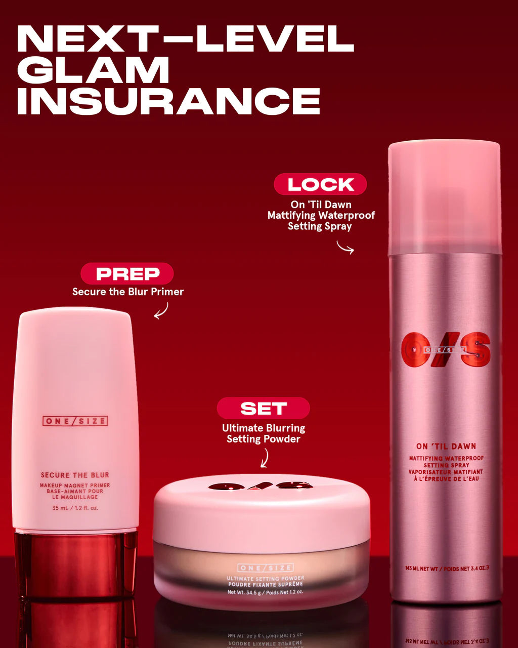 One Size Setting Spray features – oil control matte finish