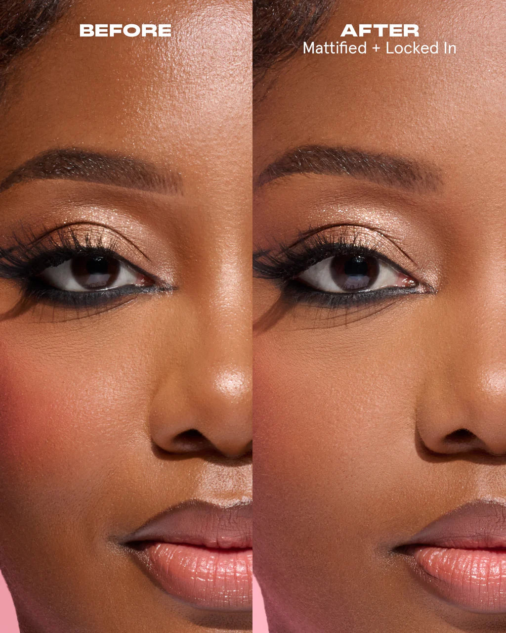 One Size Setting Spray result – 24hr waterproof makeup lock