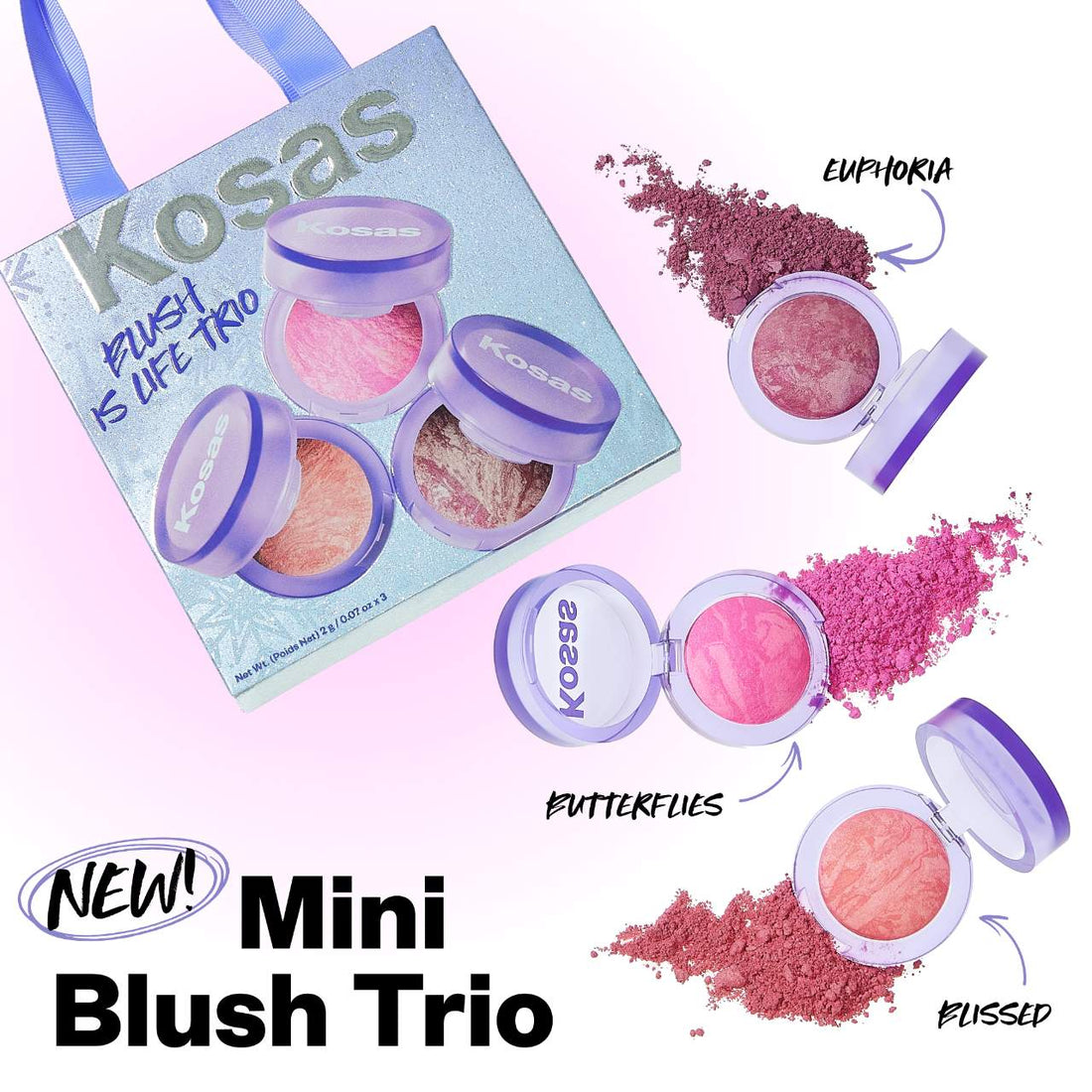 Kosas
Mini Blush is Life Trio